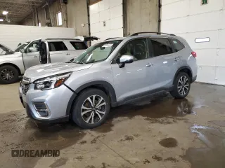 2021 Subaru Forester Limited with VIN JF2SKAUC0MH431766, listed as a Copart auction lot 56285455 with 12,956 mi miles and Salvage title. Bid and sale history available at DreamBid. Image 1.