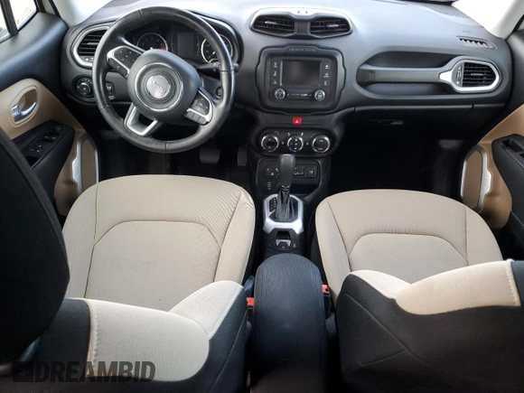 2017 Jeep Renegade Latitude with VIN ZACCJBBB5HPE43951, listed as a Copart auction lot 46699525 with 55,751 mi miles and Salvage Title. Bid and sale history available at carsss.com. Image 8.