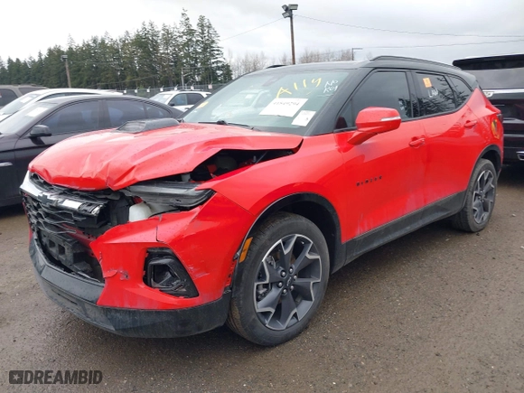 2022 Chevrolet Blazer RS with VIN 3GNKBERS9NS233077, listed as a IAAI auction lot 41849294 with 46,226 mi miles. Bid and sale history available at carsss.com. Image 2.