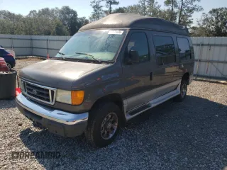 2006 Ford Econoline Cargo with VIN 1FDNE24L76DA96245, listed as a Copart auction lot 75077634 with 86,985 mi miles and Salvage Title. Bid and sale history available at carsss.com. Image 1.