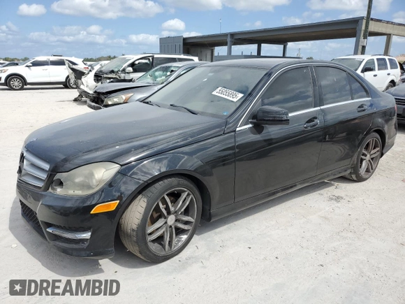 2013 Mercedes-Benz C-Class C 250 Sport with VIN WDDGF4HB8DA832685, listed as a Copart auction lot 55055895 with 103,404 mi miles and Clean Title. Bid and sale history available at carsss.com. Image 1.