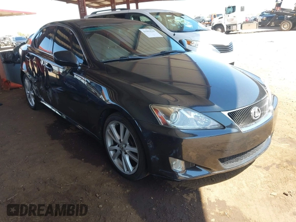 2007 Lexus IS with VIN JTHBK262X75028679, listed as a IAAI auction lot 41993539 with 302,325 mi miles. Bid and sale history available at carsss.com. Image 1.