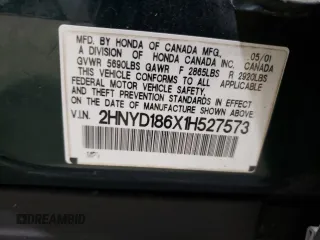 2001 Acura MDX Touring Pkg with VIN 2HNYD186X1H527573, listed as a Copart auction lot 49107615 with 226,545 mi miles and Salvage Title. Bid and sale history available at carsss.com. Image 15.