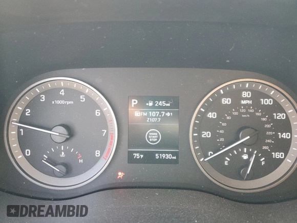 2021 Hyundai Tucson SEL z VIN KM8J33AL1MU306155, wystawiony jako Copart lot #53405475 z przebiegiem 51 930 mil mil oraz Szkoda całkowita • Salvage title. Historia ofert i sprzedaży dostępna na DreamBid. Obrazek 9.