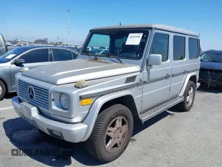 2002 Mercedes-Benz G-Class with VIN WDCYR49E02X129195, listed as a IAAI auction lot 41871996 with 200,945 mi miles. Bid and sale history available at carsss.com. Image 6.