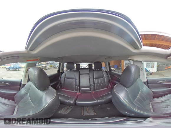 2015 Infiniti QX60 with VIN 5N1AL0MM4FC508712, listed as a Copart auction lot 48713135 with 112,647 mi miles and Salvage Title. Bid and sale history available at DreamBid. Image 14.