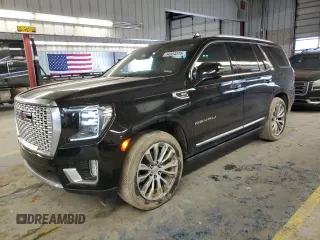 2021 GMC Yukon Denali with VIN 1GKS2DKLXMR272501, listed as a Copart auction lot 44504375 with 59,262 mi miles and Salvage Title. Bid and sale history available at carsss.com. Image 1.