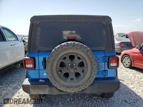 2021 Jeep Wrangler Unlimited Sport S with VIN 1C4HJXDN8MW856373, listed as a Copart auction lot 48257225 with 107,998 mi miles and Salvage Title. Bid and sale history available at carsss.com. Image 6.