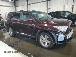 2013 Toyota Highlander Limited with VIN 5TDDK3EH5DS227165, listed as a Copart auction lot 61362485 with 94,258 mi miles and Salvage title. Bid and sale history available at DreamBid. Image 4.