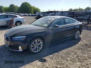 2022 Audi A5 Sportback Premium with VIN WAUABCF51NA032716, listed as a Copart auction lot 52808484 with 55,473 mi miles and Salvage Title. Bid and sale history available at carsss.com. Image 1.
