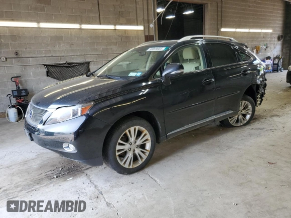 2012 Lexus RX 450h with VIN JTJBC1BAXC2432788, listed as a Copart auction lot 58899685 with Not provided miles and Salvage title. Bid and sale history available at DreamBid. Image 1.