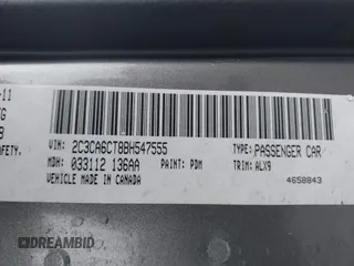 2011 Chrysler 300 with VIN 2C3CA6CT8BH547555, listed as a IAAI auction lot 41858626 with 141,853 mi miles. Bid and sale history available at carsss.com. Image 9.