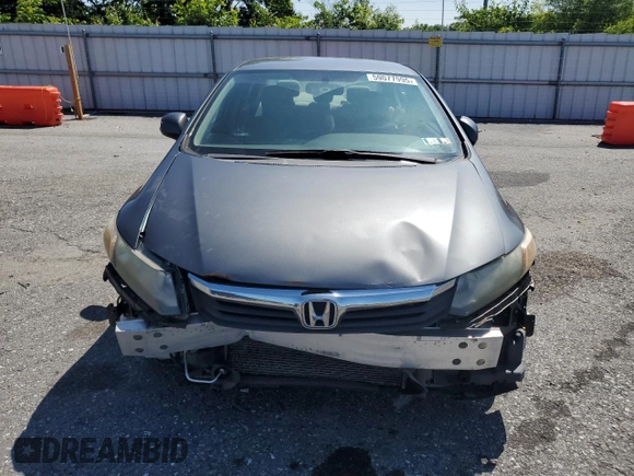 2012 Honda Civic LX z VIN 19XFB2F55CE360542, wystawiony jako Copart lot #59077995 z przebiegiem 139 751 mil mil oraz Szkoda całkowita • Salvage title. Historia ofert i sprzedaży dostępna na DreamBid. Obrazek 5.