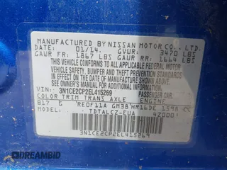 2014 Nissan Note S Plus with VIN 3N1CE2CP2EL415269, listed as a IAAI auction lot 42666232 with 93,478 mi miles and . Bid and sale history available at DreamBid. Image 9.