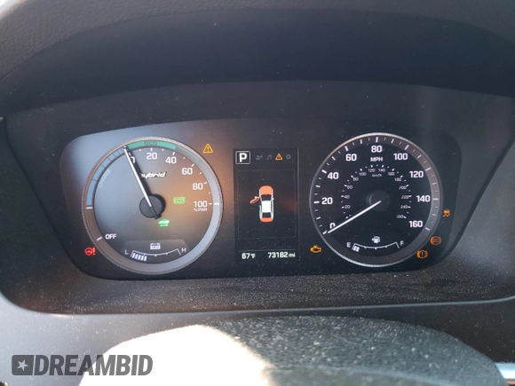 2017 Hyundai Sonata Hybrid Limited with VIN KMHE34L1XHA044730, listed as a Copart auction lot 65880933 with 73,182 mi miles. Bid and sale history available at carsss.com. Image 9.