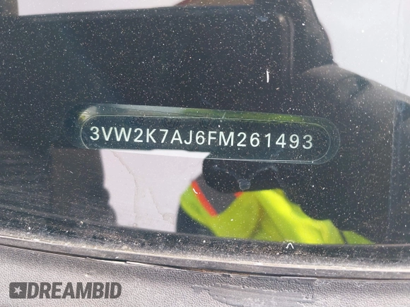 2015 Volkswagen Jetta S с VIN 3VW2K7AJ6FM261493, выставлен на аукционе IAAI как лот 41691294 с пробегом 161 403 миль миль и . История ставок и продаж доступна на DreamBid. Изображение 9.