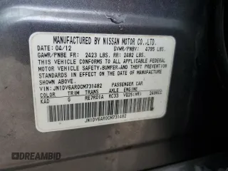 2012 Infiniti G25 x with VIN JN1DV6AR0CM731482, listed as a Copart auction lot 84021004 with 181,959 mi miles and Salvage Title. Bid and sale history available at DreamBid. Image 14.