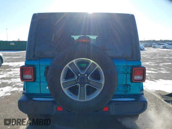 2019 Jeep Wrangler Unlimited Sahara with VIN 1C4HJXEN7KW641854, listed as a IAAI auction lot 41635091 with 51,039 mi miles and . Bid and sale history available at DreamBid. Image 16.