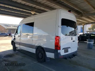 2021 Mercedes-Benz Sprinter Cargo with VIN W1W70BGY3MT072289, listed as a Copart auction lot 46983835 with 17,800 mi miles and Salvage Title. Bid and sale history available at carsss.com. Image 2.