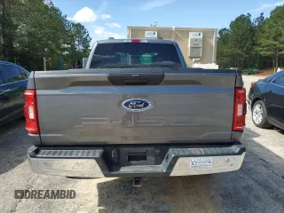 2022 Ford F-150 XL with VIN 1FTFX1E58NFB61927, listed as a Copart auction lot 55233035 with 66,591 mi miles and Salvage title. Bid and sale history available at DreamBid. Image 6.