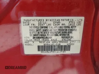 2012 Nissan Sentra SL with VIN 3N1AB6AP8CL663484, listed as a Copart auction lot 56999245 with 82,961 mi miles and Salvage title. Bid and sale history available at DreamBid. Image 12.