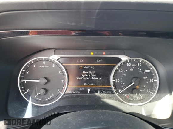 2023 Nissan Pathfinder SL with VIN 5N1DR3CC5PC201153, listed as a Copart auction lot 54053975 with 68,302 mi miles and Salvage title. Bid and sale history available at DreamBid. Image 9.