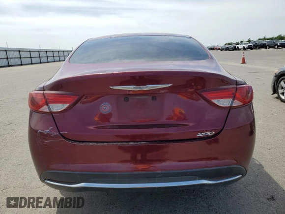 2015 Chrysler 200 Limited with VIN 1C3CCCAB2FN723063, listed as a Copart auction lot 52996575 with 245,700 mi miles and Clean Title. Bid and sale history available at carsss.com. Image 6.