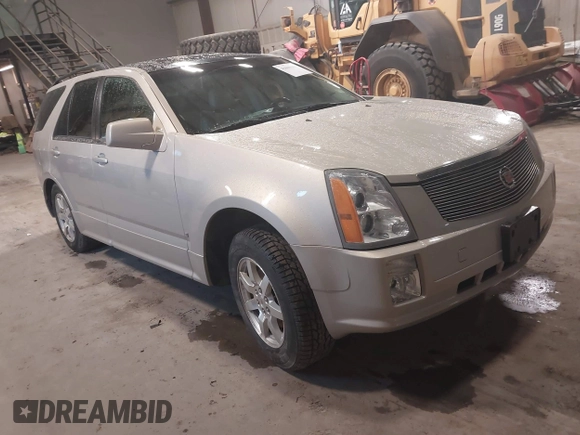 2008 Cadillac SRX AWD with VIN 1GYEE437880134297, listed as a IAAI auction lot 41869680 with 63,777 mi miles. Bid and sale history available at carsss.com. Image 1.