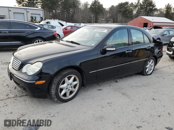 2004 Mercedes-Benz C 320 with VIN WDBRF64J34F480452, listed as a Copart auction lot 88259605 with 119,240 mi miles and Clean Title. Bid and sale history available at DreamBid. Image 1.