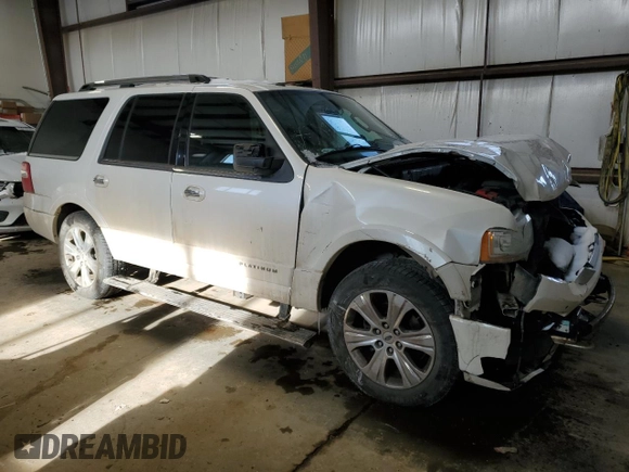 2016 Ford Expedition Platinum with VIN 1FMJU1MT5GEF47373, listed as a Copart auction lot 44409845 with 188,044 mi miles and Salvage title. Bid and sale history available at DreamBid. Image 4.