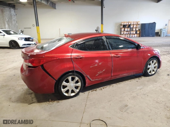 2013 Hyundai Elantra GLS PZEV with VIN KMHDH4AEXDU782667, listed as a Copart auction lot 82669084 with 89,435 mi miles and Salvage Title. Bid and sale history available at carsss.com. Image 3.