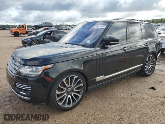 2016 Land Rover Range Rover Autobiography with VIN SALGV2EF7GA300589, listed as a Copart auction lot 63812674 with 78,075 mi miles and Salvage Title. Bid and sale history available at DreamBid. Image 1.