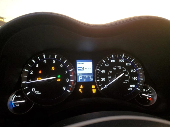2012 Infiniti M Hybrid with VIN JN1EY1AP0CM910053, listed as a Copart auction lot 85345224 with 121,711 mi miles and Salvage title. Bid and sale history available at DreamBid. Image 9.