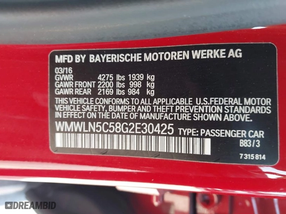 2016 MINI Cooper Clubman with VIN WMWLN5C58G2E30425, listed as a IAAI auction lot 41955202 with 100,798 mi miles. Bid and sale history available at carsss.com. Image 9.
