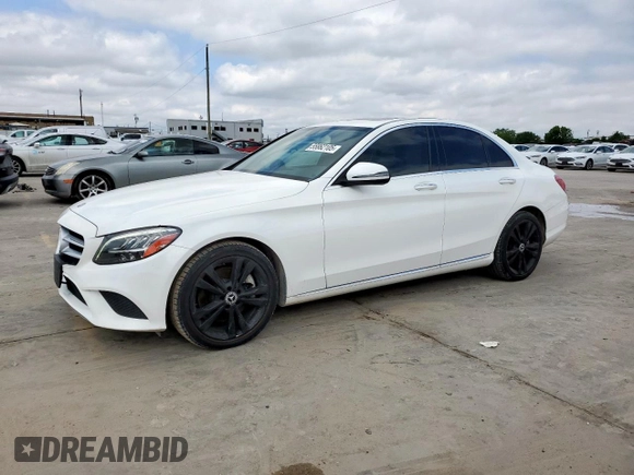 2020 Mercedes-Benz C 300 with VIN W1KWF8DB7LR571932, listed as a Copart auction lot 55862105 with 69,808 mi miles and Salvage Title. Bid and sale history available at DreamBid. Image 1.