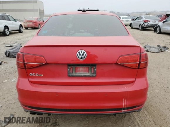 2016 Volkswagen Jetta Sedan 2.0T GLI SE with VIN 3VW5T7AJ1GM243348, listed as a Copart auction lot 86398744 with 126,372 mi miles and Salvage Title. Bid and sale history available at carsss.com. Image 6.