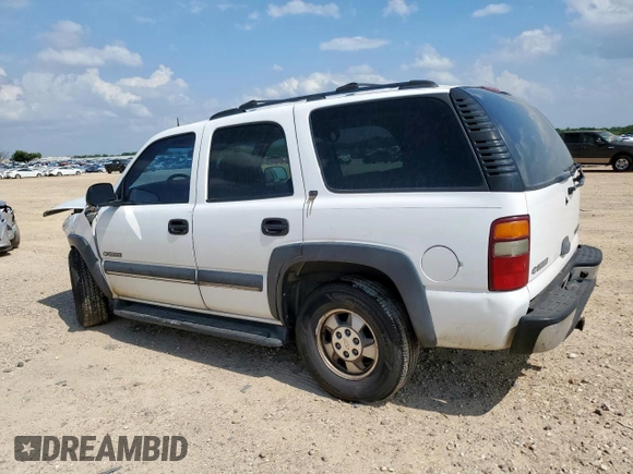 2002 Chevrolet Tahoe LS with VIN 1GNEC13Z32R200857, listed as a Copart auction lot 59812865 with 116,823 mi miles and Salvage title. Bid and sale history available at DreamBid. Image 2.