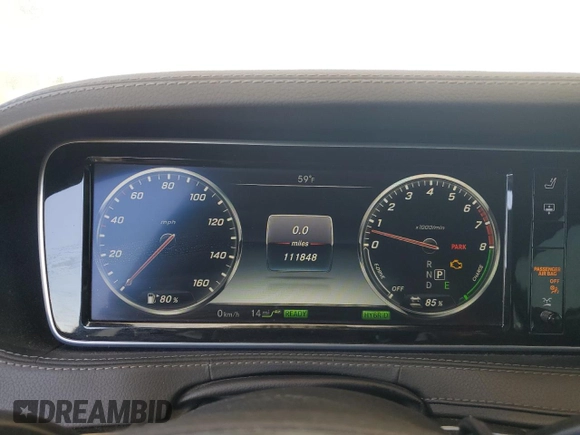 2017 Mercedes-Benz S 550e with VIN WDDUG6DB7HA314672, listed as a Copart auction lot 87162074 with 111,848 mi miles and Salvage Title. Bid and sale history available at DreamBid. Image 9.