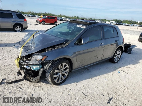 2019 Volkswagen Golf S z VIN 3VWG57AU1KM030101, wystawiony jako Copart lot #50599885 z przebiegiem Nie podano mil oraz Nie do naprawy • Non repairable. Historia ofert i sprzedaży dostępna na DreamBid. Obrazek 1.