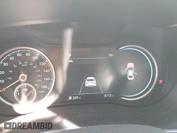 2023 Genesis G70 2.0T with VIN KMTG34TA8PU131652, listed as a Copart auction lot 48738254 with 9,713 mi miles and Non Repairable. Bid and sale history available at DreamBid. Image 9.