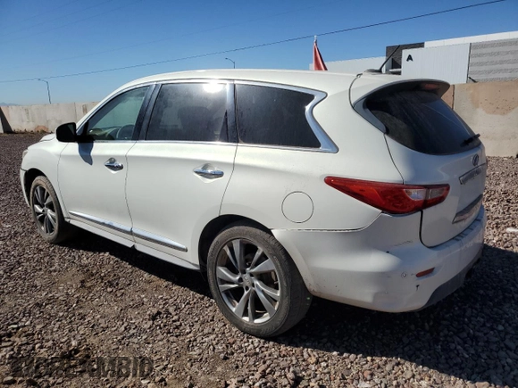 2013 Infiniti JX35 with VIN 5N1AL0MN5DC309903, listed as a Copart auction lot 55463665 with 186,669 mi miles and Clean Title. Bid and sale history available at carsss.com. Image 2.