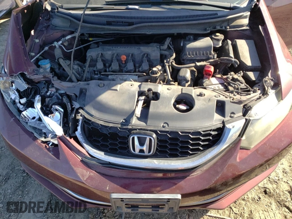 2015 Honda Civic EX with VIN 19XFB2F86FE241381, listed as a Copart auction lot 49438605 with 148,567 mi miles and Salvage Title. Bid and sale history available at DreamBid. Image 11.