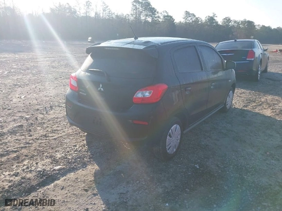 2020 Mitsubishi Mirage ES with VIN ML32A3HJ9LH004044, listed as a IAAI auction lot 41771207 with 36,735 mi miles. Bid and sale history available at carsss.com. Image 4.