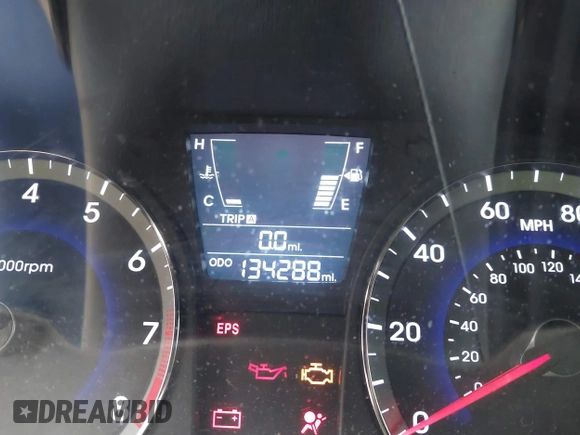 2013 Hyundai Accent GL with VIN KMHCT5AEXDU092644, listed as a IAAI auction lot 42078339 with 134,288 mi miles. Bid and sale history available at carsss.com. Image 15.