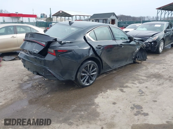 2021 Lexus IS 350 F Sport with VIN JTHGZ1E29M5019271, listed as a IAAI auction lot 41535467 with 57,417 mi miles and . Bid and sale history available at DreamBid. Image 4.