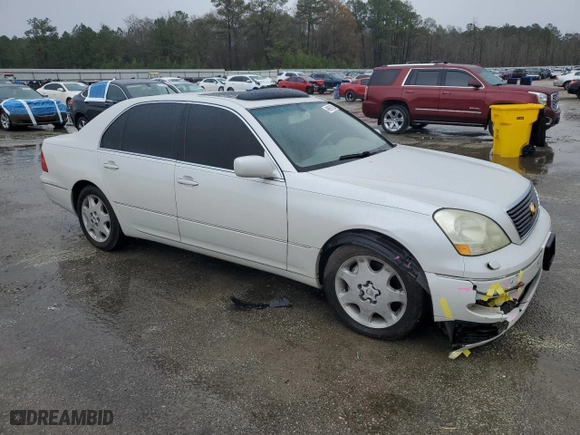 2002 Lexus LS 430 with VIN JTHBN30FX20080117, listed as a Copart auction lot 49990705 with 272,036 mi miles and Salvage Title. Bid and sale history available at carsss.com. Image 4.