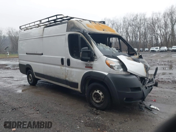 2014 Ram ProMaster Cargo with VIN 3C6URVJG4EE123550, listed as a IAAI auction lot 41184203 with 90,000 mi miles. Bid and sale history available at carsss.com. Image 1.