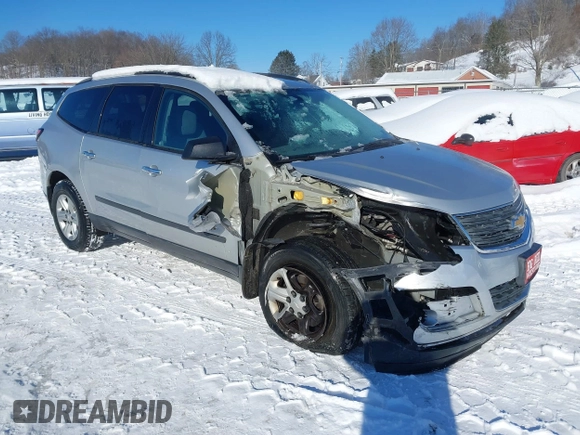 2013 Chevrolet Traverse LS with VIN 1GNKVFKD1DJ104162, listed as a IAAI auction lot 41299219 with 134,870 mi miles and . Bid and sale history available at DreamBid. Image 1.