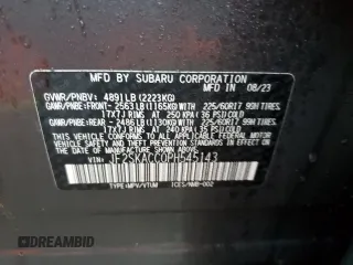 2023 Subaru Forester with VIN JF2SKACC0PH545143, listed as a Copart auction lot 85953864 with 22,874 mi miles and Salvage title. Bid and sale history available at DreamBid. Image 13.