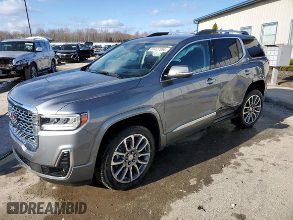 2021 GMC Acadia Denali with VIN 1GKKNPLS1MZ136031, listed as a Copart auction lot 87427094 with 42,556 mi miles and Salvage title. Bid and sale history available at DreamBid. Image 1.